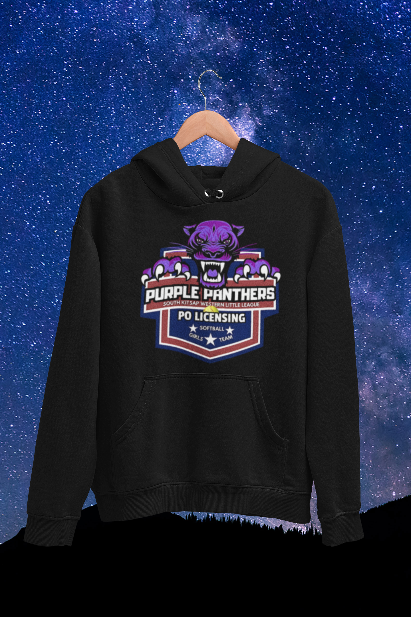 Purple Panthers Adult Hoodie