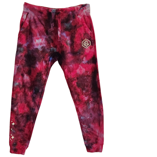 Custom Tie Dyed Heavy Weight Joggers - Berry Blast