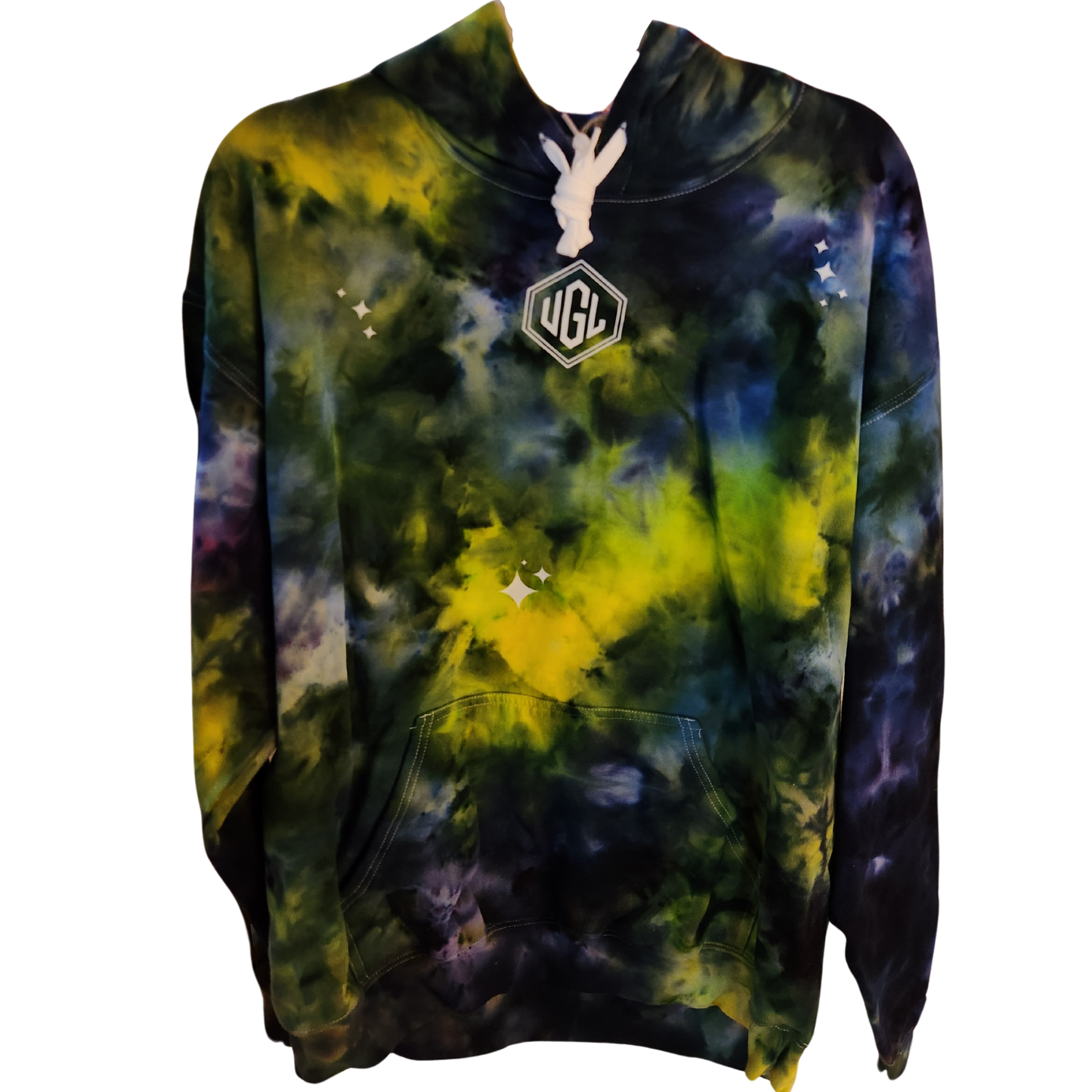 Custom Tie Dye Hoodie - Blue Agate/Citrine