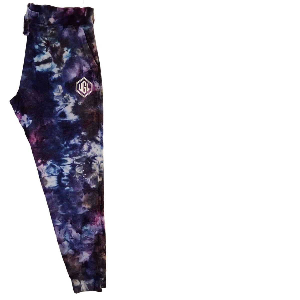 Custom Tie Dyed Heavy Weight Joggers - Cosmic Cobalt Grape