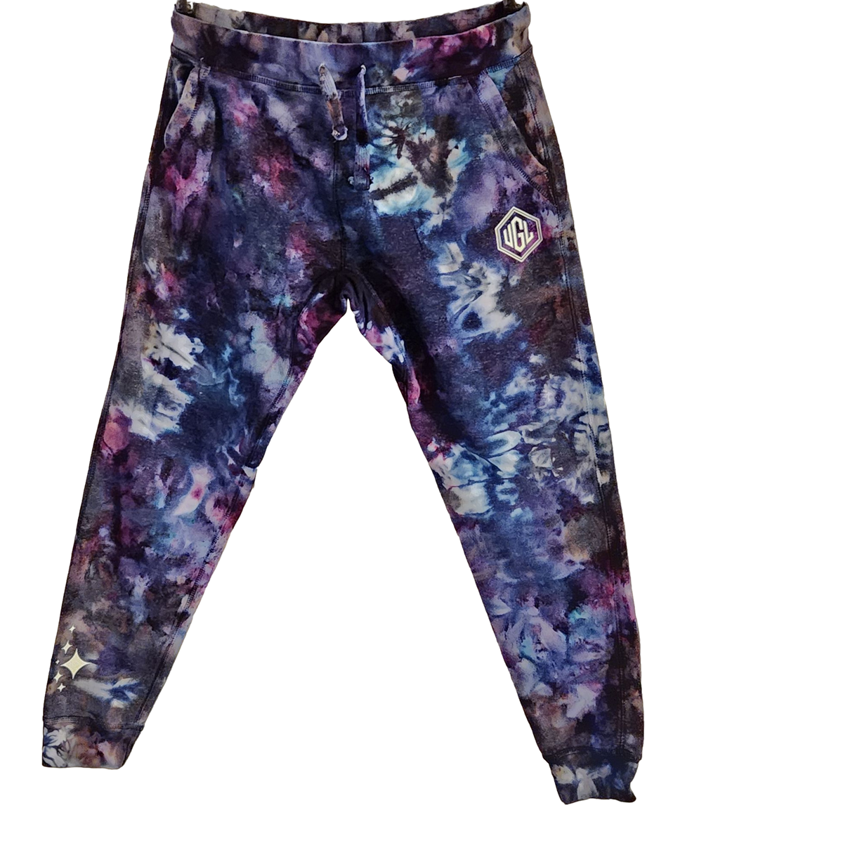 Custom Tie Dyed Heavy Weight Joggers - Cosmic Cobalt Grape