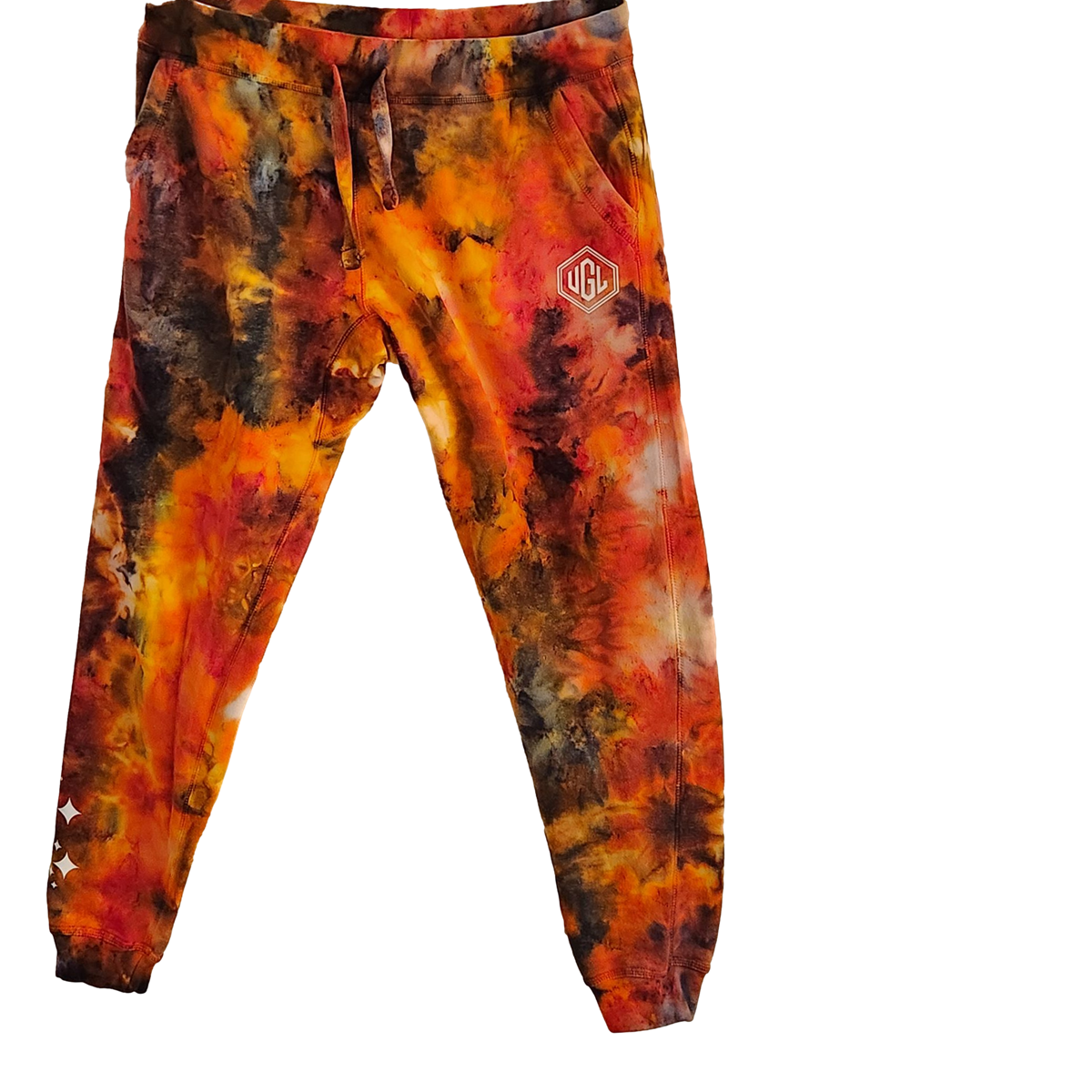 Custom Tie Dye Joggers - Volcanic Explosion