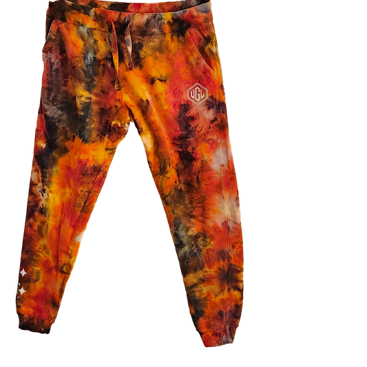 Custom Tie Dye Joggers - Volcanic Explosion