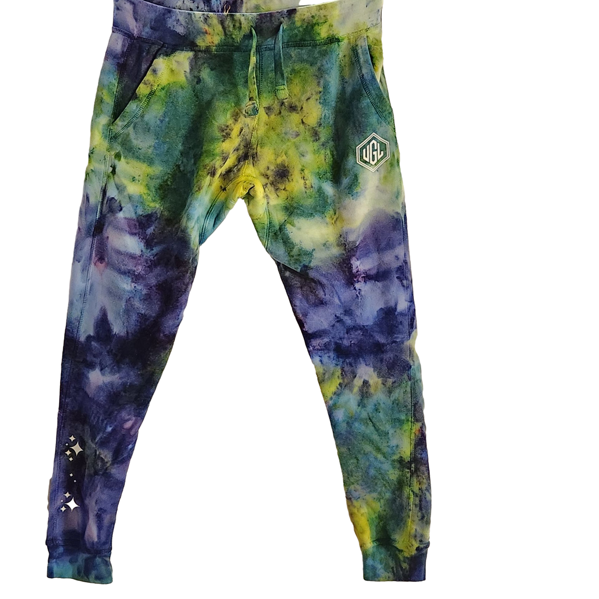 Custom Tie Dyed Heavy Weight Joggers - Aquamarine