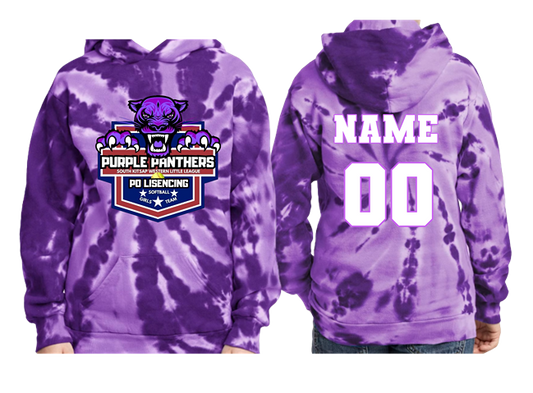Purple Panthers Softball Youth Hoodie
