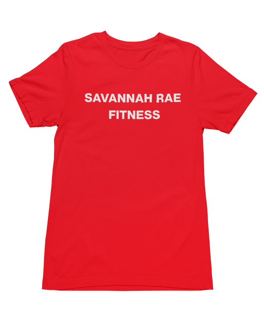 SAVANNAH RAE FITNESS RED TEE