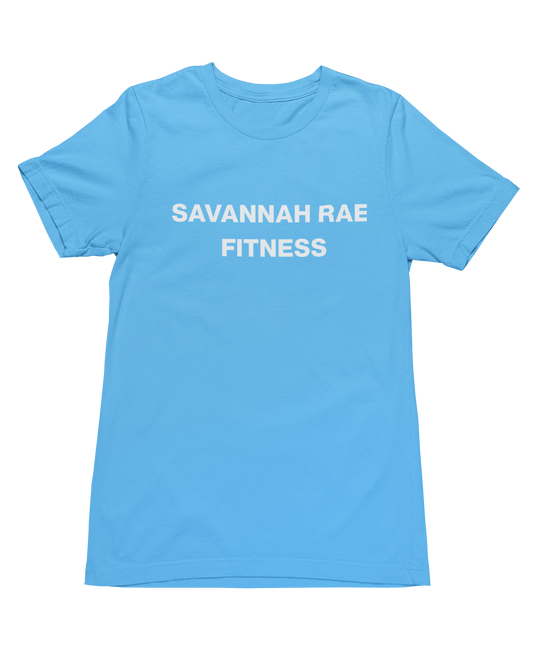 SAVANNAH RAE FITNESS SKY BLUE TEE