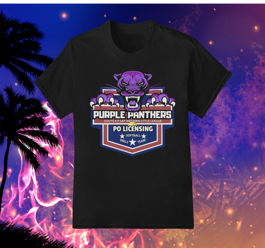 Purple Panthers Adult T-shirt